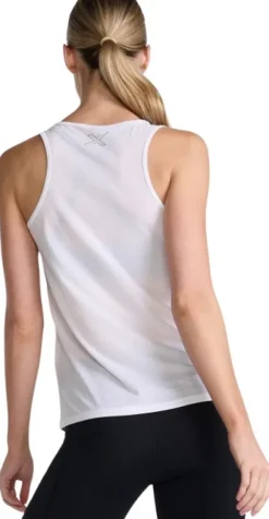 2XUAero Singlet naisten heijastava toppi, valkoinen